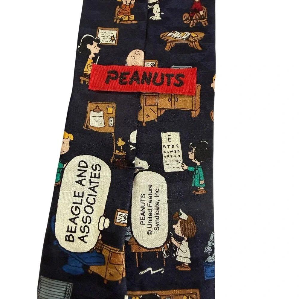 Peanuts Men's Tie Blue